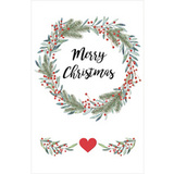 SUSY card Weihnachtskarte "Xmas wreath"