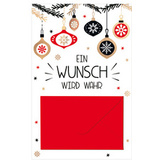 SUSY card Weihnachts-Gutscheinkarte "Wunsch"
