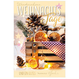SUSY card Weihnachtskarte "Pltzchen in Holzkiste"
