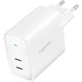 LogiLink USB-Steckdosenadapter, 2x USB-C, wei, 65 Watt