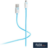 FLEXLINE daten- & Ladekabel, usb-a - USB-B, blau, 2,0 m