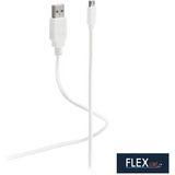 FLEXLINE daten- & Ladekabel, usb-a - USB-B, wei, 1,8 m