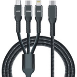 IWH 3-in-1 Ladekabel, usb-a-lightning + micro USB + USB-C