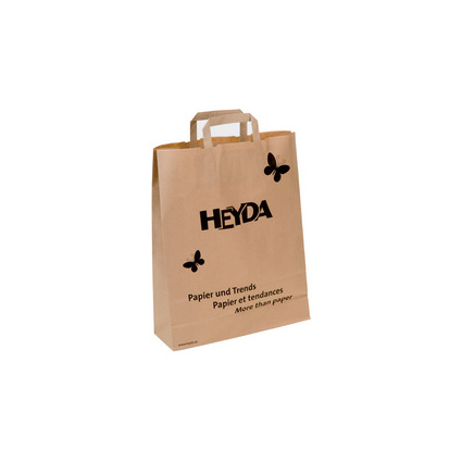HEYDA Papier-Tragetasche, mit schwarzem HEYDA-Werbeaufdruck