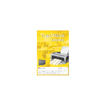 TOP STICK Ordnerrcken-Etiketten, 192 x 38 mm, wei