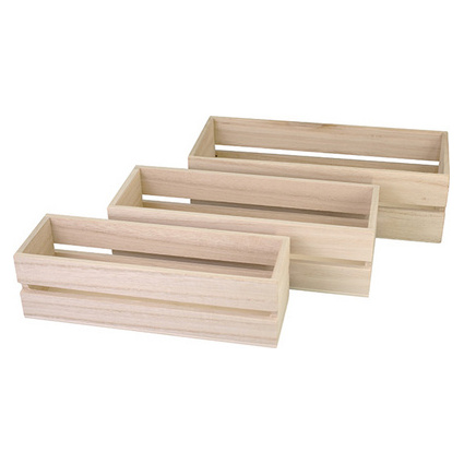 KREUL Holzbox, rechteckig, 3er-Set