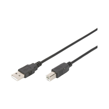 DIGITUS USB 2.0 Kabel BASIC, USB-A - USB-B Stecker, 1,8 m