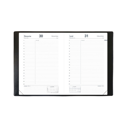 QUO VADIS Agenda ABP 1, 130 x 210 mm, 2026, noir