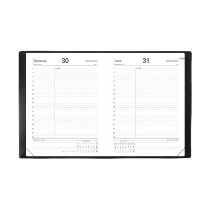 QUO VADIS Agenda ABP 2, 120 x 170 mm, 2026, noir