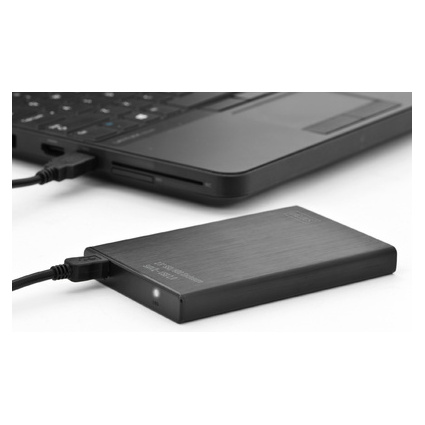 DIGITUS 2,5" SATA Festplatten-Gehuse, USB 2.0, schwarz
