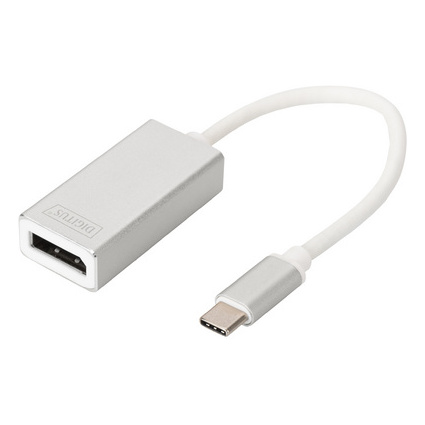 DIGITUS Adapterkabel, DisplayPort - USB-C, wei, 20 cm