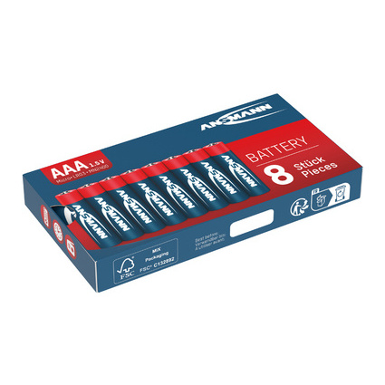 ANSMANN Alkaline Batterie, Micro AAA, 8er Pack