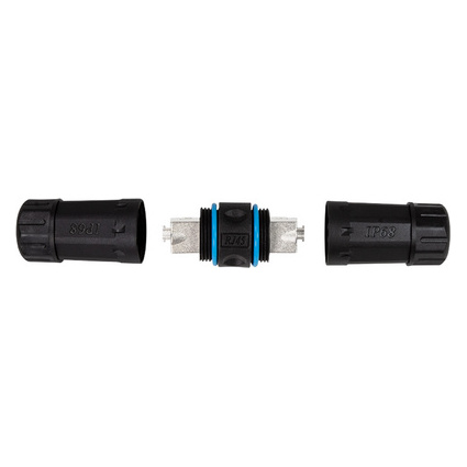 LogiLink Outdoor Kabel-Verbinder, Kat.6A/7/7A/8, schwarz