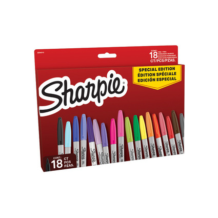 Sharpie Permanent-Marker FINE, 18er BIG PACK "Red"