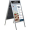 EUROPEL Plakatstnder mit Topschild, wasserfest, A1, silber