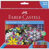 FABER-CASTELL hexagonal-buntstifte CASTLE, 60er Kartonetui