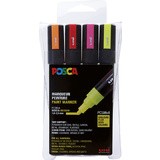 POSCA pigmentmarker PC-5M, 4er Box, neonfarben