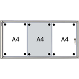 FRANKEN schaukasten X-tra!Line, 3 x DIN A4, Innenbereich