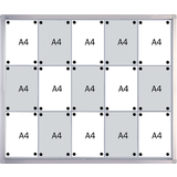FRANKEN schaukasten PRO fr 15x din A4, Metall-Rckwand