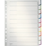LEITZ Kunststoff-Register, blanko, a4 berbreite, 10-teilig