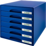 LEITZ schubladenbox Plus, 6 Schbe, blau