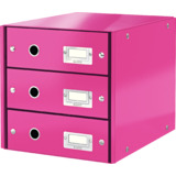 LEITZ schubladenbox Click & store WOW, 3 Schbe, pink
