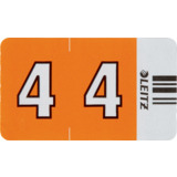 LEITZ ziffernsignal Orgacolor "4", auf Streifen, orange