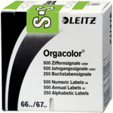 LEITZ buchstabensignal Orgacolor "S", auf Rolle, grn