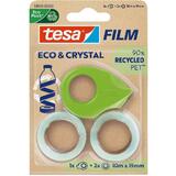 tesa film ECO & crystal + Abroller, 19 mm x 10 m, Blister