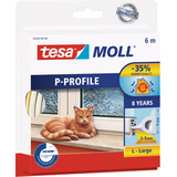 tesa moll CLASSIC p-profil Gummidichtung, braun, 9 mm x 6 m