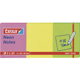 tesa neon Notes Haftnotizen, 40 x 50 mm, 3-farbig