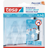 tesa powerstrips Klebehaken fr Glas, transparent