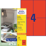 AVERY zweckform Universal-Etiketten, 105 x 148 mm, rot