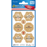 AVERY zweckform ZDesign weihnachts-sticker "Gru" braun/gold