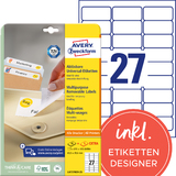 AVERY zweckform Universal-Etiketten, 63,5 x 29,6 mm, wei