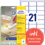 AVERY zweckform Universal-Etiketten, 63,5 x 38,1 mm, wei