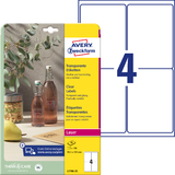 AVERY zweckform Transparente Etiketten, 99,1 x 139 mm