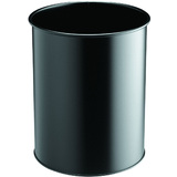 DURABLE papierkorb METALL, rund, 15 Liter, schwarz