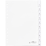 DURABLE Kunststoff-Register, A4, PP, 10-teilig, wei