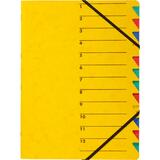 PAGNA ordnungsmappe "EASY", din A4, Karton, 12 Fcher, gelb