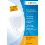 HERMA Ausweishlle, PP, 1-fach, 0,14 mm, Format: 76 x 107 mm