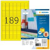 HERMA universal-etiketten SPECIAL, 25,4 x 10 mm, gelb