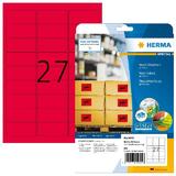 HERMA universal-etiketten SPECIAL, 63,5 x 29,6 mm, neon-rot