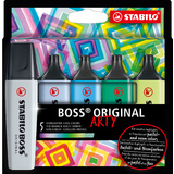 STABILO textmarker BOSS ORIGINAL, 5er kartonetui ARTY