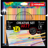 STABILO point 88 / pen 68 kreativ-set ARTY, 24er Kartonetui