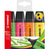 STABILO textmarker BOSS ORIGINAL, 4er Kunststoffetui