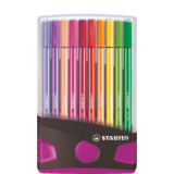 STABILO fasermaler Pen 68, 20er ColorParade, grau/pink