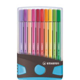 STABILO fasermaler Pen 68, 20er ColorParade, grau/hellblau