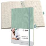 sigel notizbuch Conceptum, din A5, kariert, mint