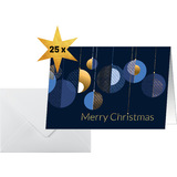 sigel weihnachtskarte "Graphic christmas balls", din A6 quer